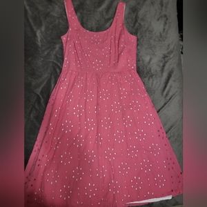 Pink with White Dotted Dress